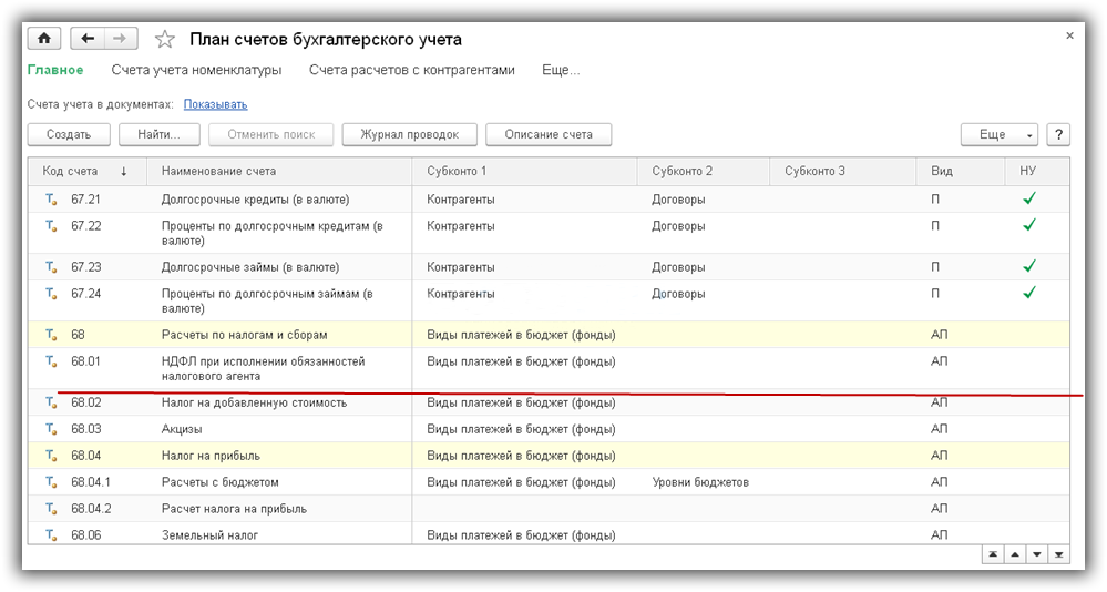 1с бухгалтерия план счетов бухгалтерского учета